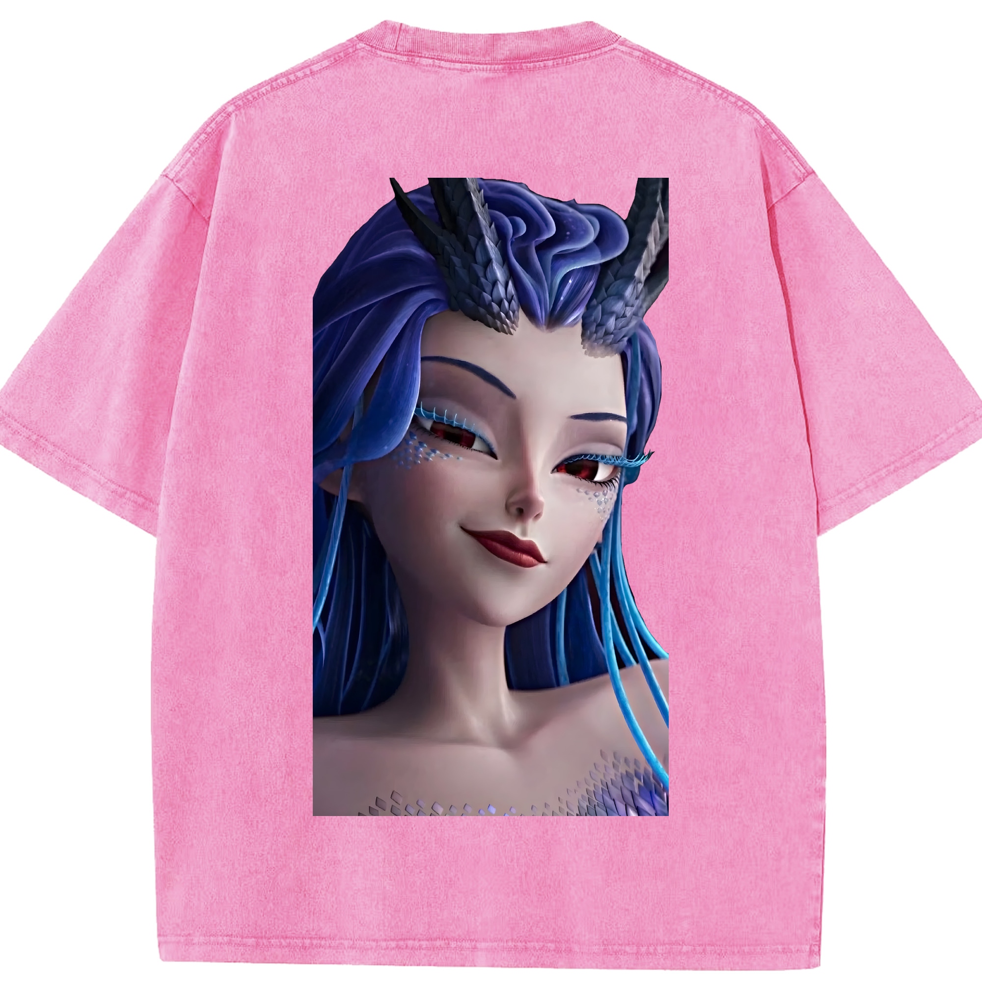 （画像用） Ne Zha 2 ナタ 魔童の大暴れ 綿100% ヴィンテージ風 半袖Tシャツ（背面プリント）